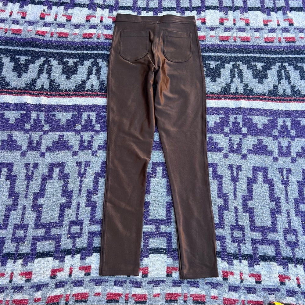 American apparel brown disco pants tight metallic skinny jeans high waist size s - Picture 10 of 10